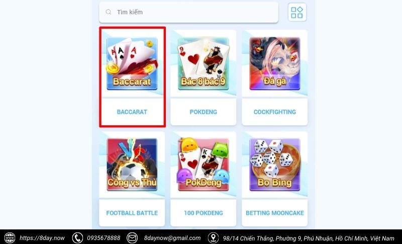 Baccarat 8Day - Game bài đỉnh cao cho bet thủ hốt bạc 7 Cac buoc tham gia choi Baccarat tai 8Day - Buoc 3