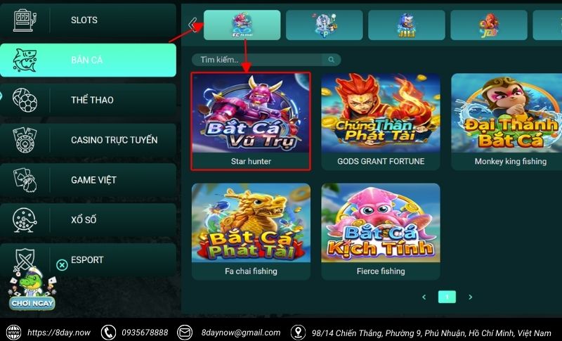 Bắn Cá Vũ Trụ 8Day - Săn cá không gian, nhận ngàn quà khủng 5 Cac buoc tham gia choi game Ban Ca Vu Tru 8Day - Buoc 2