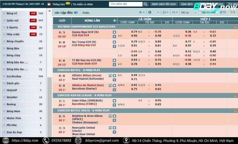 CMD Sports 8Day - Nơi hội tụ những kèo cược thể thao hấp dẫn 2 cmd the thao 8day 2