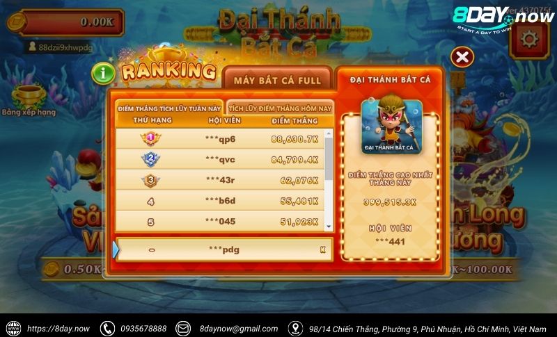 Đại Thánh Bắt Cá 8Day - Săn cá siêu ngon, phần thưởng hấp dẫn 4 Giao dien game Dai Thanh Bat Ca 8Day - Hinh 4
