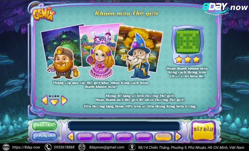Gemix 8Day – Game slot pha lê huyền bí, thưởng cực khủng 4 Giao dien game Gemix 8Day - Hinh 3