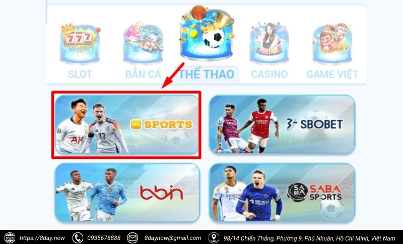 IM Sports 8Day - Sảnh cược thể thao tỷ lệ kèo siêu ngon ăn 6 Cac buoc tham gia ca cuoc the thao tai IM The Thao 8Day - Buoc 2
