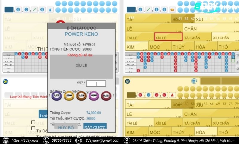 Keno 8Day - Xổ số nhanh, hốt bạc trong tích tắc 3 Hinh anh trong game Keno 8Day - Anh 2