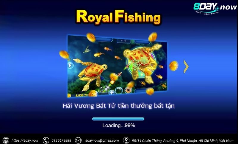Royal Fishing 8Day - Săn cá hoàng gia, hốt bạc thả ga 6 Cac buoc tham gia choi game Royal Fishing 8Day - Buoc 3