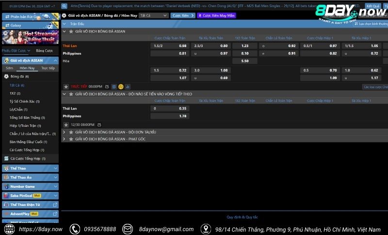 SABA SPORTS 8Day - Thế giới cá cược thể thao thưởng cực cao 3 Giao dien cong cuoc SABA SPORTS 8Day - Hinh 2