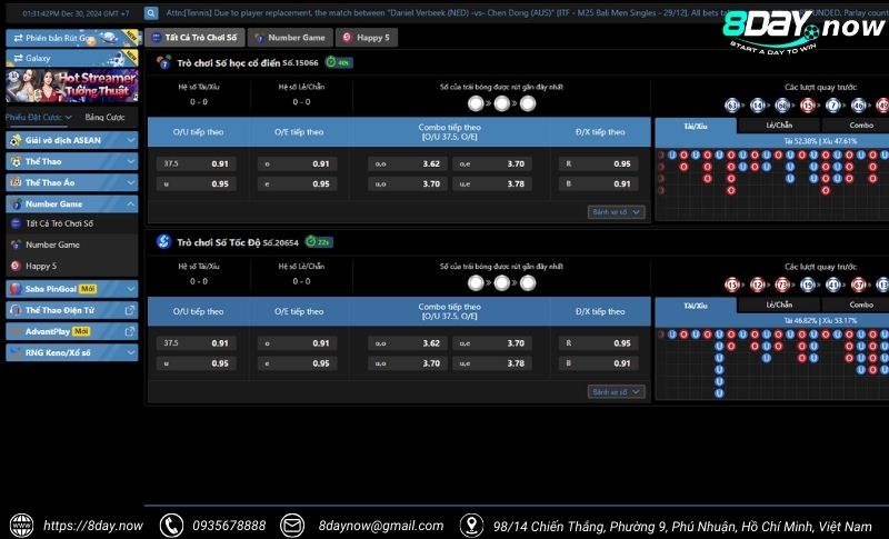 SABA SPORTS 8Day - Thế giới cá cược thể thao thưởng cực cao 4 Giao dien cong cuoc SABA SPORTS 8Day - Hinh 3