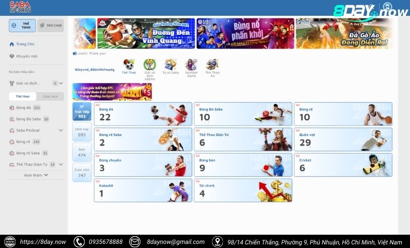 SABA SPORTS 8Day - Thế giới cá cược thể thao thưởng cực cao 7 Cac buoc tham gia dat cuoc tai SABA SPORTS 8Day - Buoc 3