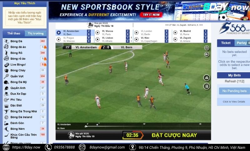 SBOBET Sports 8Day - Sảnh cược thể thao uy tín hàng đầu 4 Giao dien cong cuoc SBOBET The Thao 8Day - Hinh 3