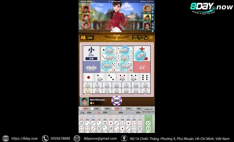 Tài Xỉu 8Day - Kết quả nhanh, thưởng cực khủng 5 Giao dien game Tai Xiu 8Day - Hinh 4