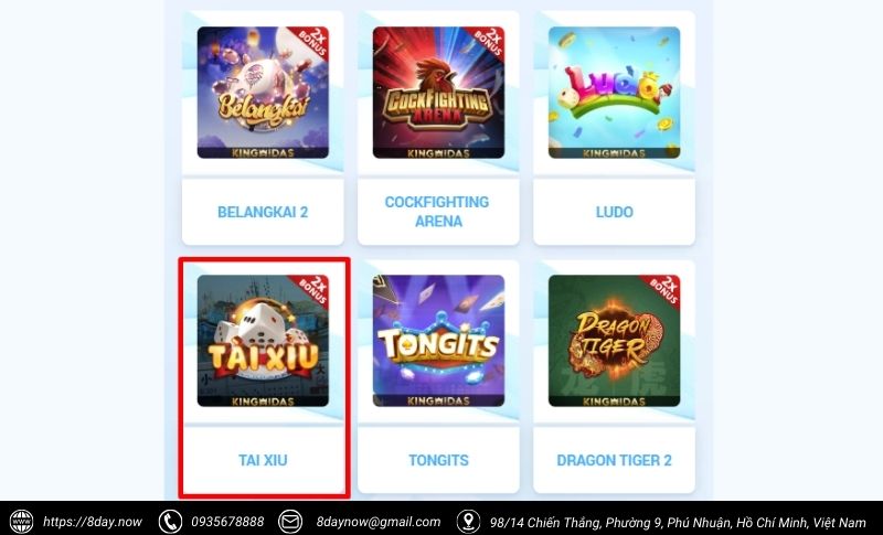 Tài Xỉu 8Day - Kết quả nhanh, thưởng cực khủng 7 Cac buoc tham gia choi game Tai Xiu tai 8Day - Buoc 3