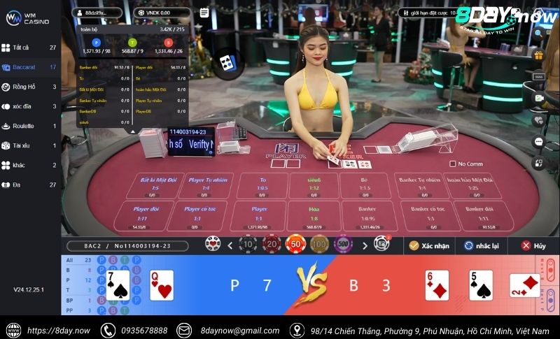 WM Casino 8Day - Sòng bạc online siêu hot cho bet thủ 4 Giao dien sanh game WM Casino 8Day - Hinh 3