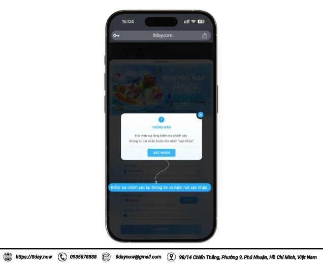 Xác nhận quy trình đăng ký